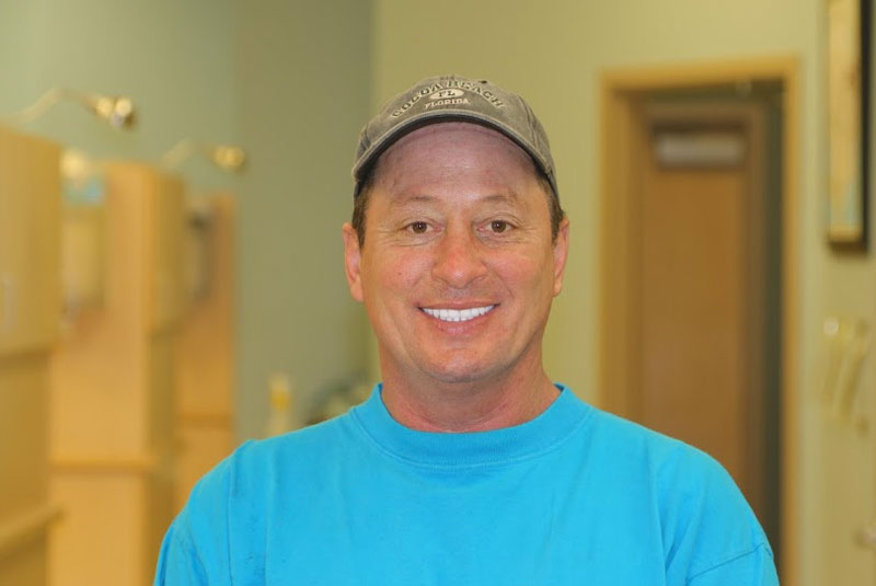 dental implant patient smiling after procedure
